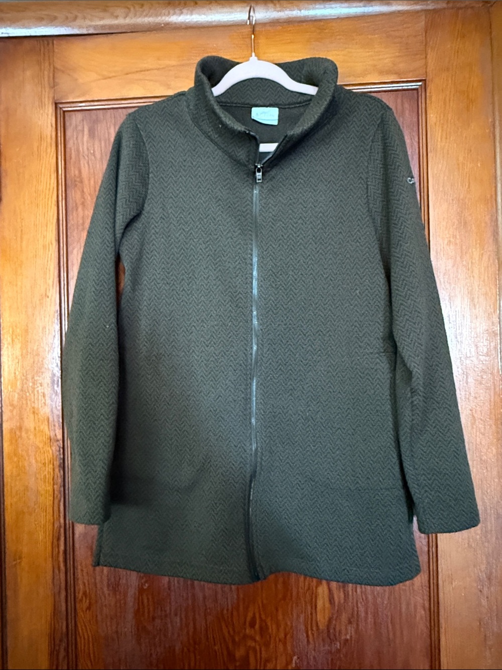 Columbia Dark Olive Green Zip-Up Lightweight Coat